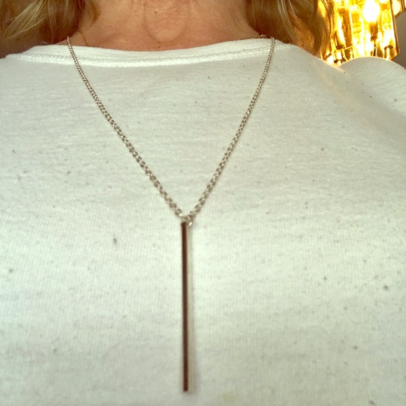 Jewelry - Silver bar necklace worn twice